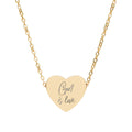 GOD IS LOVE ENGRAVED HEART NECKLACE