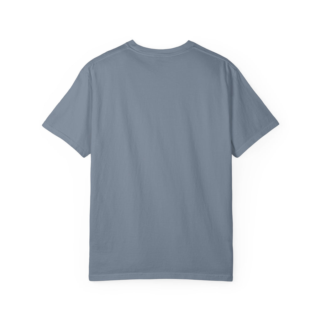 Plain blue t-shirt on a white background