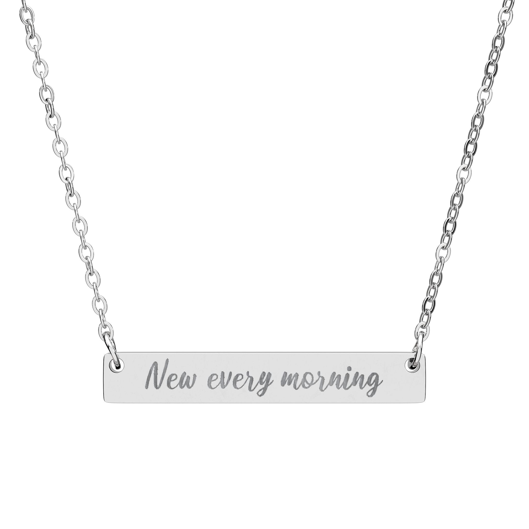 NEW EVERY MORNING BAR NECKLACE